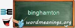 WordMeaning blackboard for binghamton